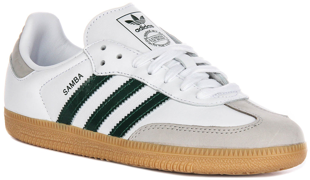 Adidas Samba OG In White Green For Women